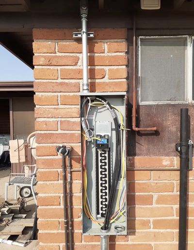 Residential electrical panel or service upgrade completed by Arizona Electrical Solutions in the Tucson area