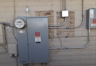 Residential electrical panel or service upgrade completed by Arizona Electrical Solutions in the Tucson area