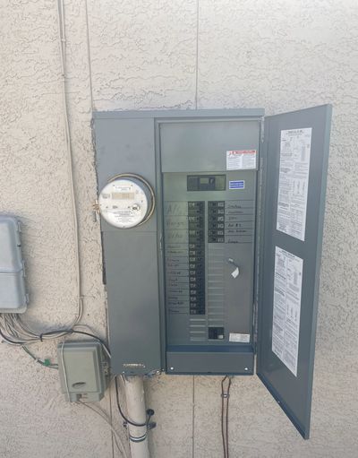 Residential electrical panel or service upgrade completed by Arizona Electrical Solutions in the Tucson area