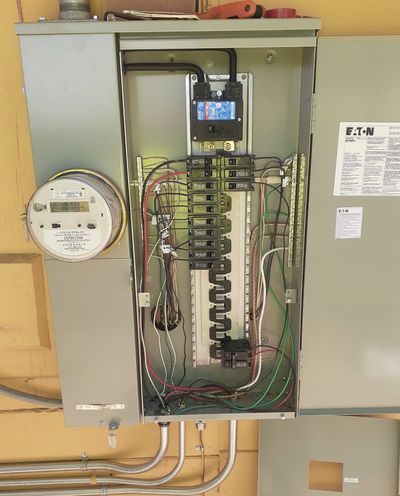 Residential electrical panel or service upgrade completed by Arizona Electrical Solutions in the Tucson area
