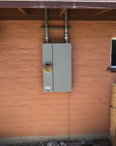 Residential electrical panel or service upgrade completed by Arizona Electrical Solutions in the Tucson area