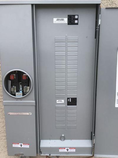 Residential electrical panel or service upgrade completed by Arizona Electrical Solutions in the Tucson area