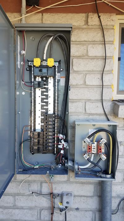 Residential electrical panel or service upgrade completed by Arizona Electrical Solutions in the Tucson area