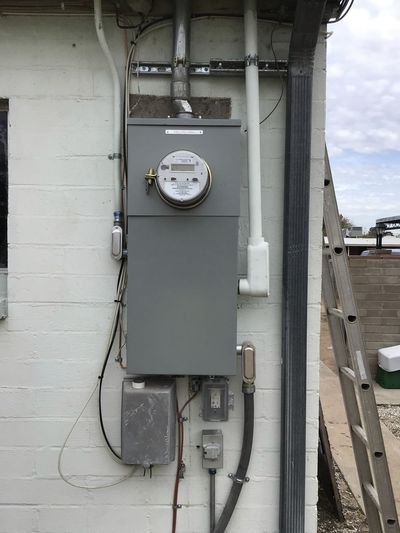 Residential electrical panel or service upgrade completed by Arizona Electrical Solutions in the Tucson area