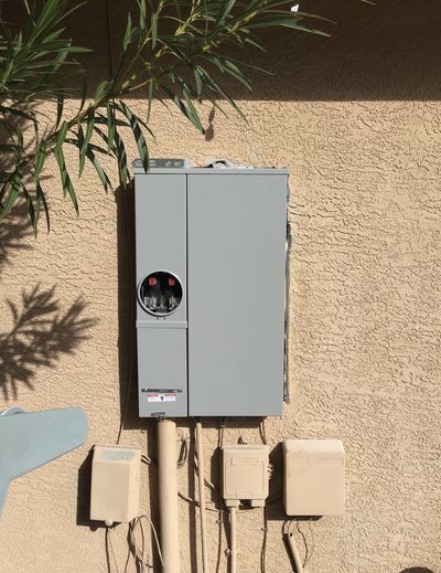 Residential electrical panel or service upgrade completed by Arizona Electrical Solutions in the Tucson area