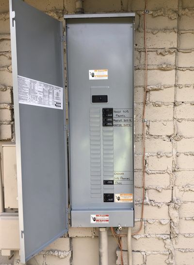 Residential electrical panel or service upgrade completed by Arizona Electrical Solutions in the Tucson area