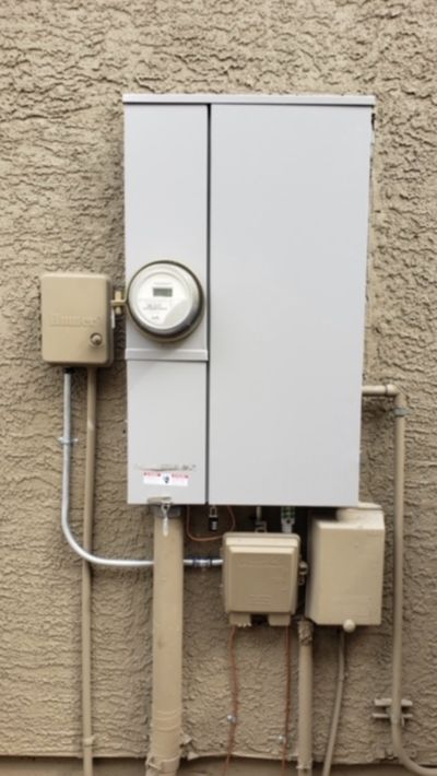 Residential electrical panel or service upgrade completed by Arizona Electrical Solutions in the Tucson area