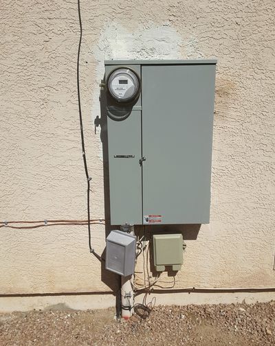 Residential electrical panel or service upgrade completed by Arizona Electrical Solutions in the Tucson area