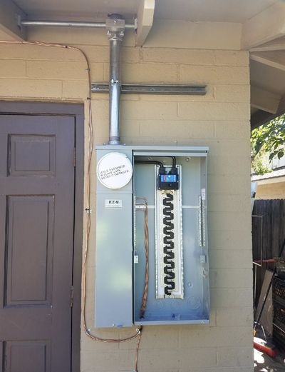 Residential electrical panel or service upgrade completed by Arizona Electrical Solutions in the Tucson area