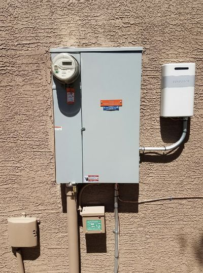 Residential electrical panel or service upgrade completed by Arizona Electrical Solutions in the Tucson area