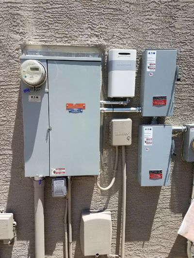 Residential electrical panel or service upgrade completed by Arizona Electrical Solutions in the Tucson area