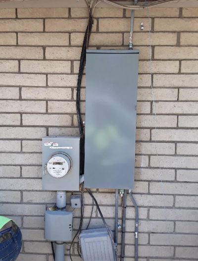 Residential electrical panel or service upgrade completed by Arizona Electrical Solutions in the Tucson area
