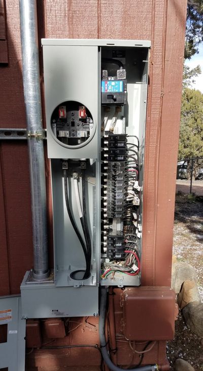 Residential electrical panel or service upgrade completed by Arizona Electrical Solutions in the Tucson area