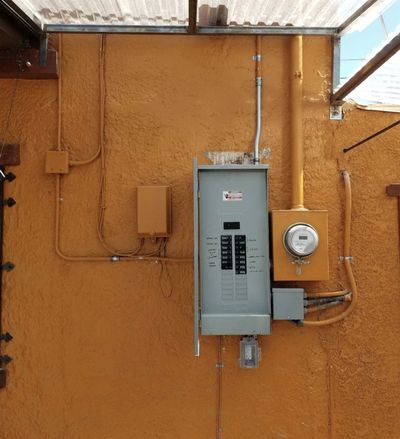 Residential electrical panel or service upgrade completed by Arizona Electrical Solutions in the Tucson area
