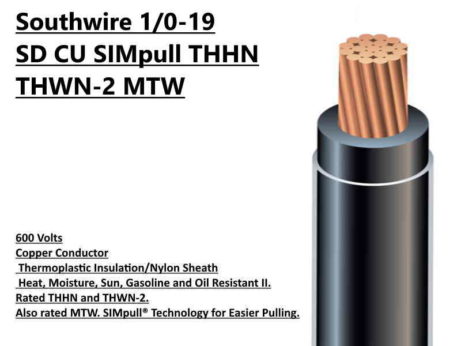 Southwire 1/0 19 Stranded SIMpull THHN - THWN-2 MTW For Sale Tucson