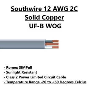 Southwire 12 AWG 2C UF-B Wire For Sale Tucson