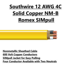 Southwire 12 AWG 4C Solid Copper NM-B Romex SIMpull