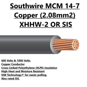 Southwire MCM 14-7 Copper (2.08mm2) XHHW-2 OR SIS