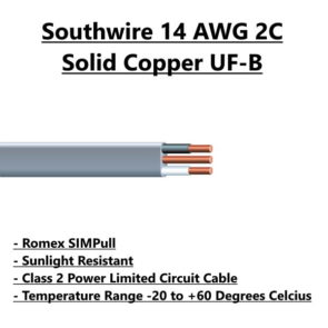 Southwire 14 AWG 2C Solid Copper UF-B Electrical Wire For Sale Tucson