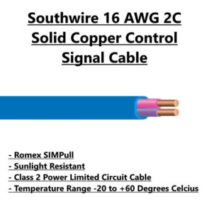 Southwire 16 AWG 2C Solid Copper Control Signal Cable
