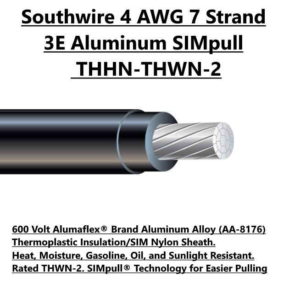 Southwire 4 AWG 7 Strand 3E Aluminum SIMpull Wire For Sale Tucson