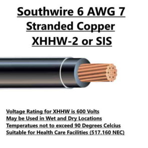 Best Price on Southwire 6 AWG XHHW Electrical Wire