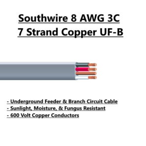Southwire 8 AWG 3C UF-B Wire for sale Tucson