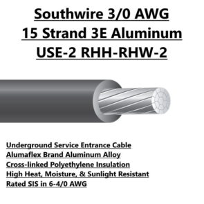 Southwire Aluminum 3-0 AWG USE-2 RHH-RHW-2 Electrical Wire For Sale Tucson