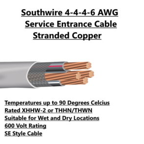 Southwire Service Entrance Cable 4-4-4-6 AWG For Sale Tucson